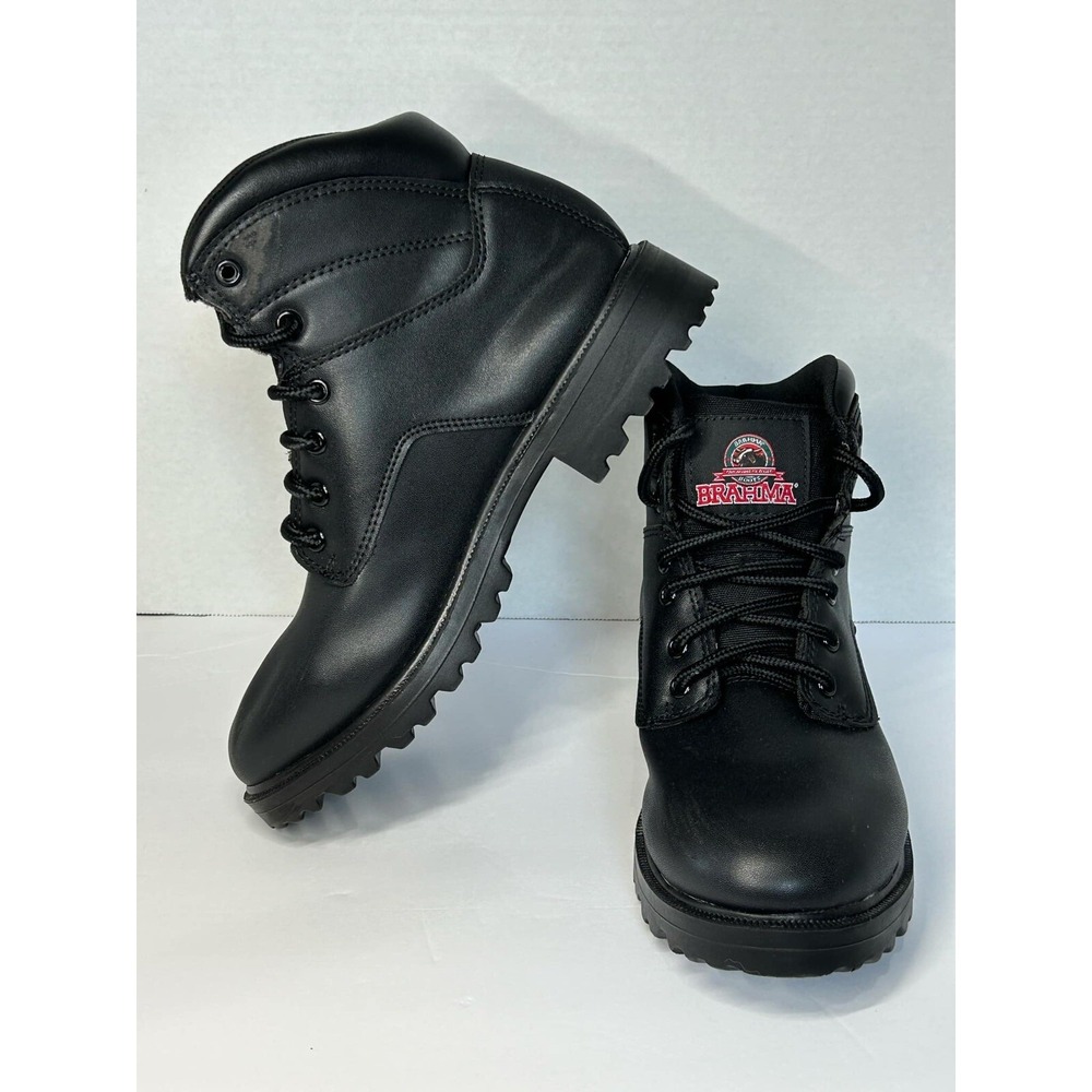 Brahma Boots Men's Sz 7 Wide Shoes Black Comfort Oil And Slip Resistant Soft Toe